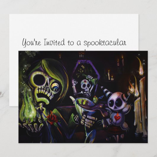 ハロウィンの招待状 招待状 (正面/裏面)