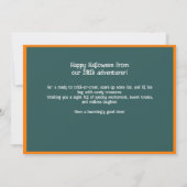 ハロウィンの挨拶とカスタムフォトカード カード (裏面)