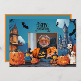 ハロウィンの挨拶とカスタムフォトカード カード