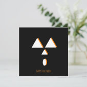 ハロウィンの挨拶カード｜かぼちゃの顔が楽しい サンキューカード (スタンド正面)