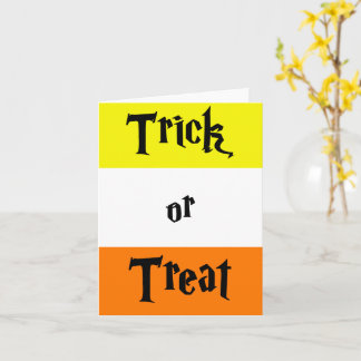 ハロウィンの挨拶カード 「トリック・オア・トリート」 カード