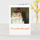 ハロウィンの挨拶状1 カード (黄色い花)