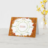 ハロウィンの挨拶状 カード (黄色い花)