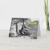 ハロウィンの挨拶状-死神の版木、銅版、版画 カード (正面)