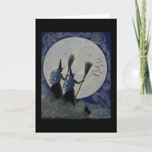 ハロウィンの挨拶状、魔法使いの星座 カード (正面)
