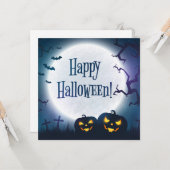 ハロウィンの挨拶 カード (正面/裏面インサイチュ)