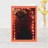 ハロウィンの挨拶 カード (黄色い花)