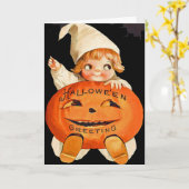 ハロウィンの挨拶 カード (黄色い花)