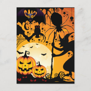 ハロウィンの挨拶 ポストカード