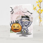 ハロウィンの捕虜とカボチャ。 救済!!! カード (黄色い花)