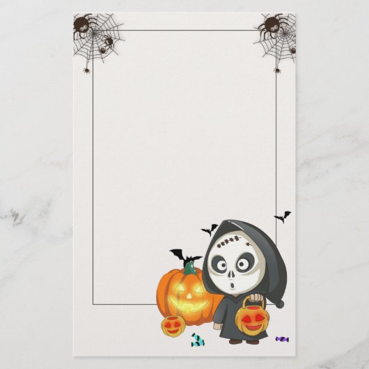 ハロウィンの文房具ペーパー 便箋 (正面)