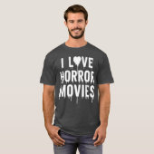 ハロウィンの日にホラー映画が大好きな友達 Tシャツ (正面フル)