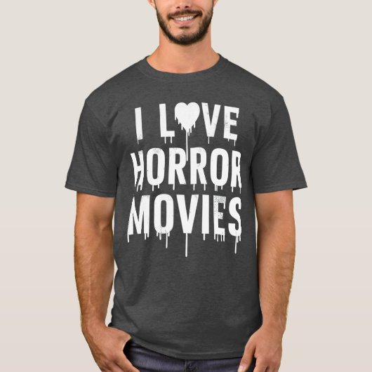 ハロウィンの日にホラー映画が大好きな友達 Tシャツ (正面)