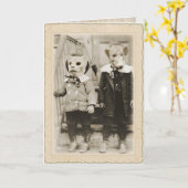 ハロウィンの旧式な   ~エドガー・アラン・ポー カード (黄色い花)