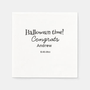 ハロウィンの時期おめでとう 名前 日付 年名を卒業 スタンダードカクテルナプキン