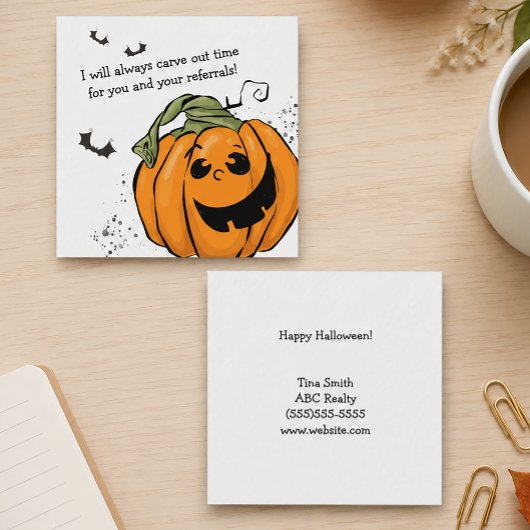 ハロウィンの時期にあなたのクライアントへの感謝を印象に残す ノートカード