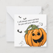 ハロウィンの時期にあなたのクライアントへの感謝を印象に残す ノートカード (正面)