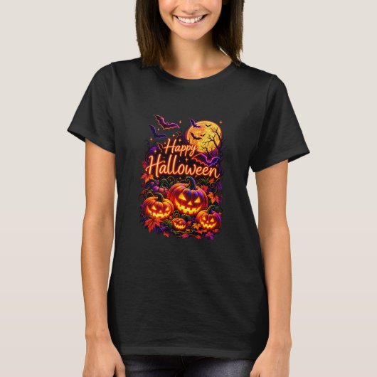ハロウィンの暗いデザイン Tシャツ (正面)