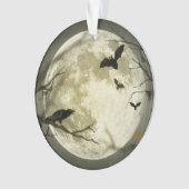 ハロウィンの月によるこうもり オーナメント (正面)