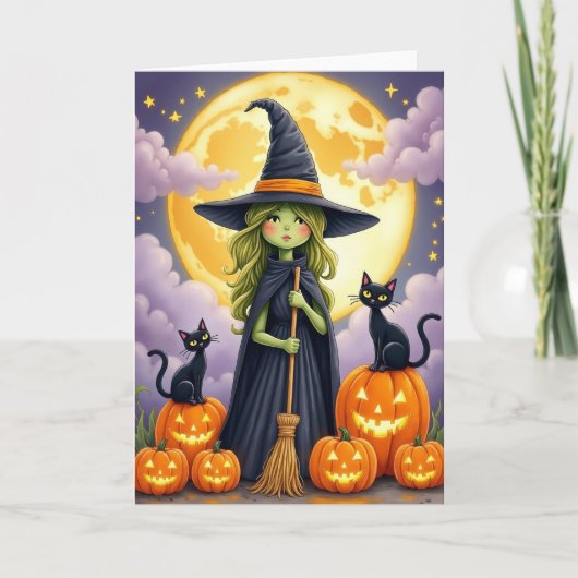 ハロウィンの月の魔法カード カード (正面)
