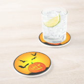 ハロウィンの月ハロウィーンのカボチャのちょうちん コースター (側面)