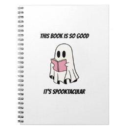 ハロウィンの本を読むおばけのグラフィック ノートブック