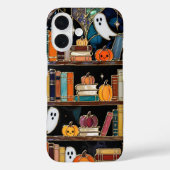ハロウィンの本棚デザイン スプーキー＆コージー iPhoneケース Case-Mate iPhoneケース (裏面)
