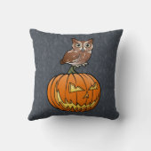 ハロウィンの東のアメリカオオコノハズク クッション (裏面)