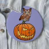 ハロウィンの東のアメリカオオコノハズク 缶バッジ (インサイチュ)