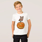 ハロウィンの東のアメリカオオコノハズク Tシャツ (正面フル)