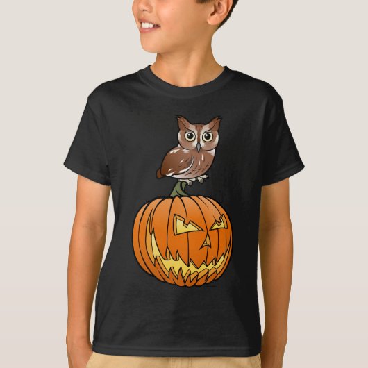 ハロウィンの東のアメリカオオコノハズク Tシャツ (正面)