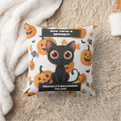 ハロウィンの枕 - 美しい猫とかぼちゃのデザイン クッション (ブランケット)