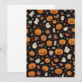 ハロウィンの柄のカード 招待状 (正面/裏面)