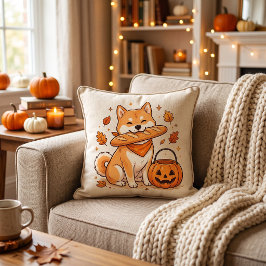 ハロウィンの柴犬のかわいいバゲットクッション クッション