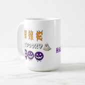 ハロウィンの楽しいお化けのシーン 👻 コーヒーマグカップ (正面左)