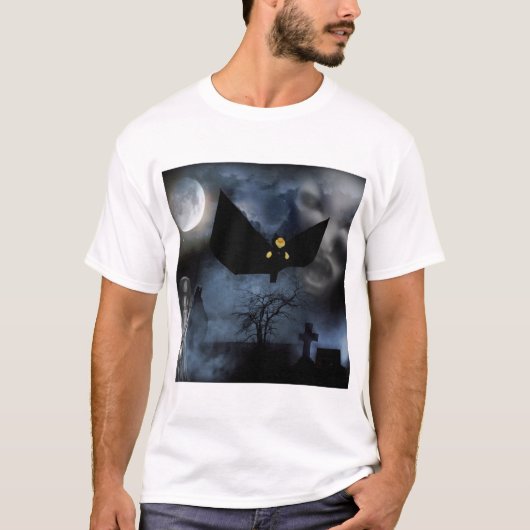 ハロウィンの楽しいお化けデザイン Tシャツ (正面)
