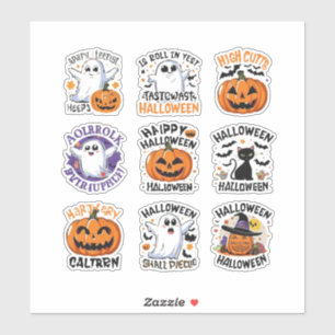 ハロウィンの楽しいかわいいデザインステッカーセット シール
