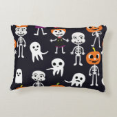 ハロウィンの楽しいと怖い アクセントクッション (裏面)