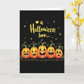ハロウィンの楽しいカード カード (黄色い花)