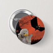 ハロウィンの楽しいデザイン 缶バッジ (正面&裏面)