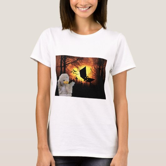 ハロウィンの楽しいデザイン Tシャツ (正面)