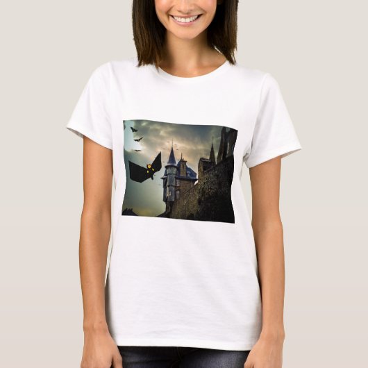 ハロウィンの楽しいデザイン Tシャツ (正面)