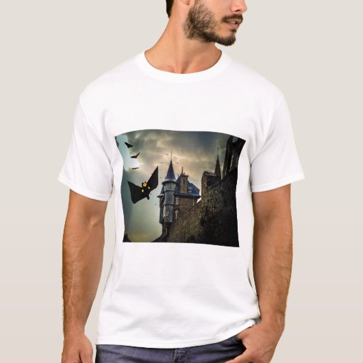 ハロウィンの楽しいデザイン Tシャツ (正面)