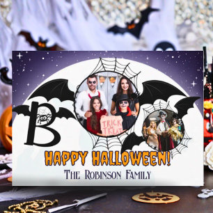 ハロウィンの楽しいフォトコラージュグリーティング シーズンカード