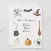 ハロウィンの楽しい恒例オフィスパーティー 招待状 (裏面)