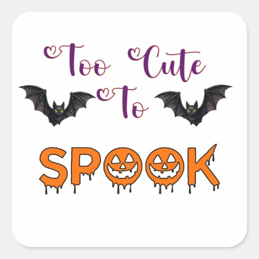 ハロウィンの楽しみはおばけだけじゃない!🎃 スクエアシール (正面)