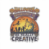 ハロウィンの機会に本当にクリエイティブな魔法使いになってみて シール (正面)