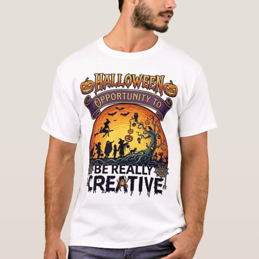 ハロウィンの機会に本当にクリエイティブな魔法使いになって Tシャツ (正面)
