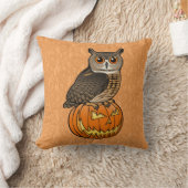 ハロウィンの欧亜のワシミミズク クッション (ブランケット)