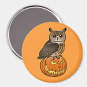 ハロウィンの欧亜のワシミミズク マグネット (正面/裏面)